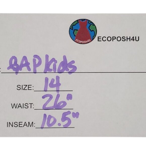 GAP Kids Boys Red & White Check Shorts w Concealed Adjustable Waist 14 - Picture 4 of 4